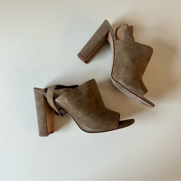 Madewell Tan Suede Block Heel Mule - Picture 6 of 7